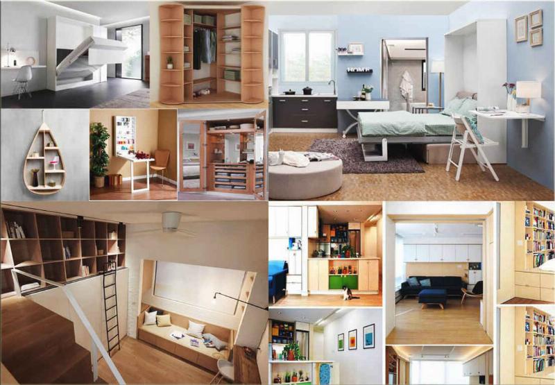 Nội thất thông minh đa năng cho phòng ngủ nhỏ, tối ưu hóa không gian và tiện ích sử dụng